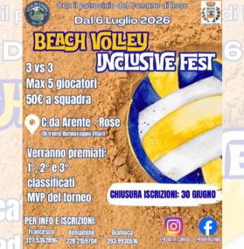 Sport e inclusione a Rose per la prima edizione del “Beach Volley Inclusive Fest”