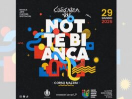 Cosenza Vive-Notte d’estate: lunedì 29 giugno la città si accende per accogliere la bella stagione
