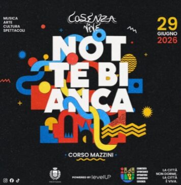 Cosenza Vive-Notte d’estate: lunedì 29 giugno la città si accende per accogliere la bella stagione