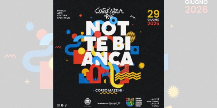 Cosenza Vive-Notte d’estate lunedì 29 giugno la città si accende per accogliere la bella stagione