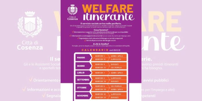Cosenza, proseguono gli incontri del “Welfare itinerante” nei quartieri della città