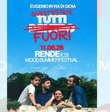 Eugenio in via di gioia: concerto giovedì 11 giugno, al Mood Summer Festival di Rende