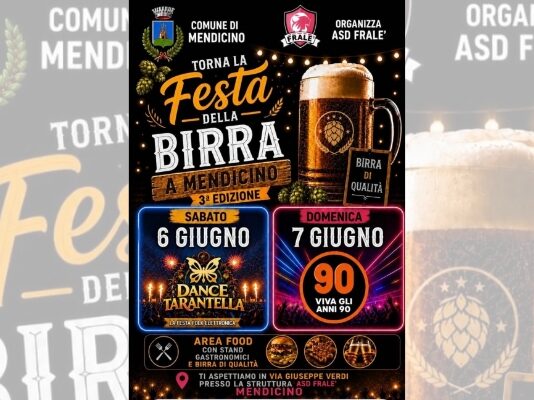 Il 6 e 7 giugno Mendicino ospita la terza edizione della Festa della Birra Festa della Birra Mendicino