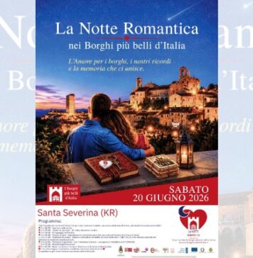 Festa per gli innamorati, Santa Severina aderisce alla Notte Romantica nei Borghi più belli d’Italia
