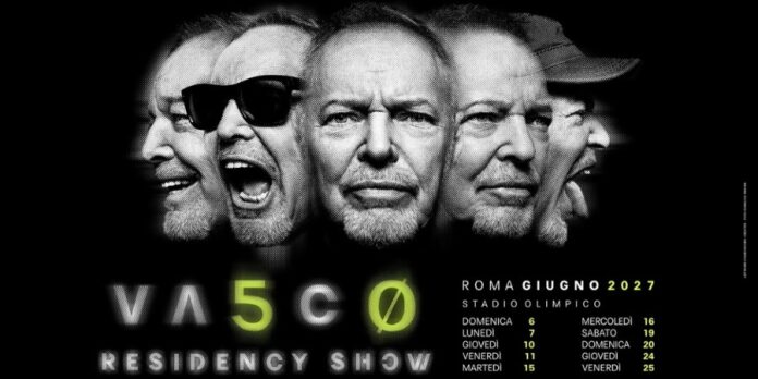Il giubileo di Vasco Rossi arriva il Residency Show 2027, dieci notti che entreranno nella leggenda