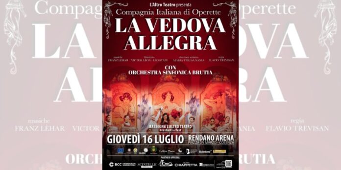 L'Altro Teatro il 16 luglio alla Rendano Arena di Cosenza La Vedova Allegra
