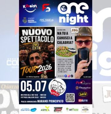 One Night 2026: domenica 5 luglio Marano Principato si accende con una giornata di spettacolo