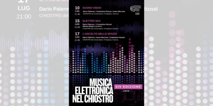Musica elettronica nel chiostro, tre i concerti in programma a Cosenza