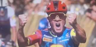 Tour de France: Pedersen surclassa allo sprint gli altri uomini in fuga