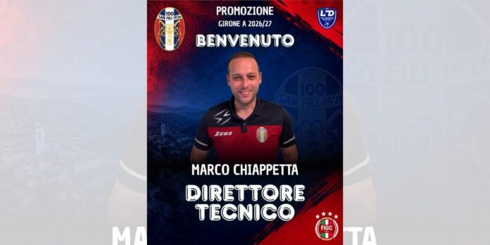 Promozione il San Fili riparte da Marco Chiappetta, ufficiale il nuovo direttore tecnico Promozione il San Fili riparte da Marco Chiappetta, ufficiale il nuovo direttore tecnico