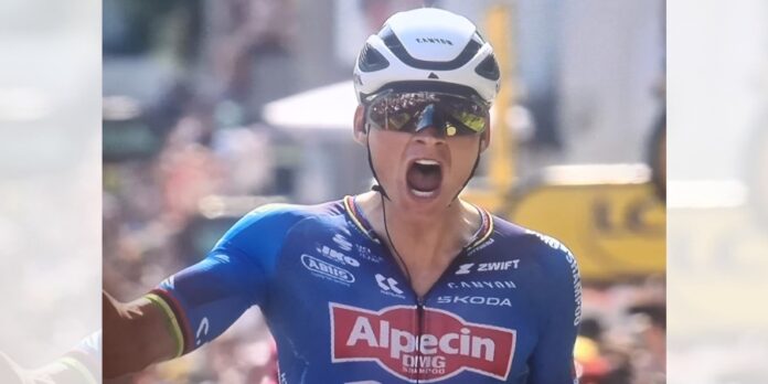 Tour de France Van der Poel si impone con classe sul resto del quartetto in fuga