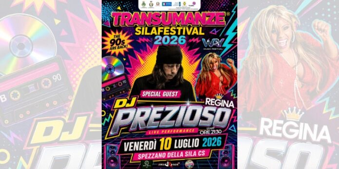 Transumanze Sila Festival serata top 90 a Spezzano Sila con DJ Prezioso